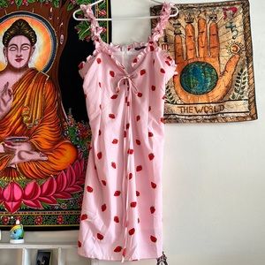 Strawberry light pink shein dress.
